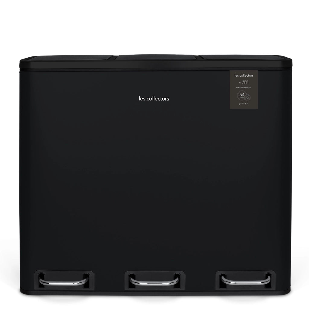 Pattumiera per differenziata 3x18L nero