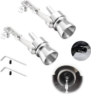 Uscita di Scarico Turbo - Silenziatore - Filtro Acustico - Flauto Turbo - Universale - 2 Pezzi - Misura S