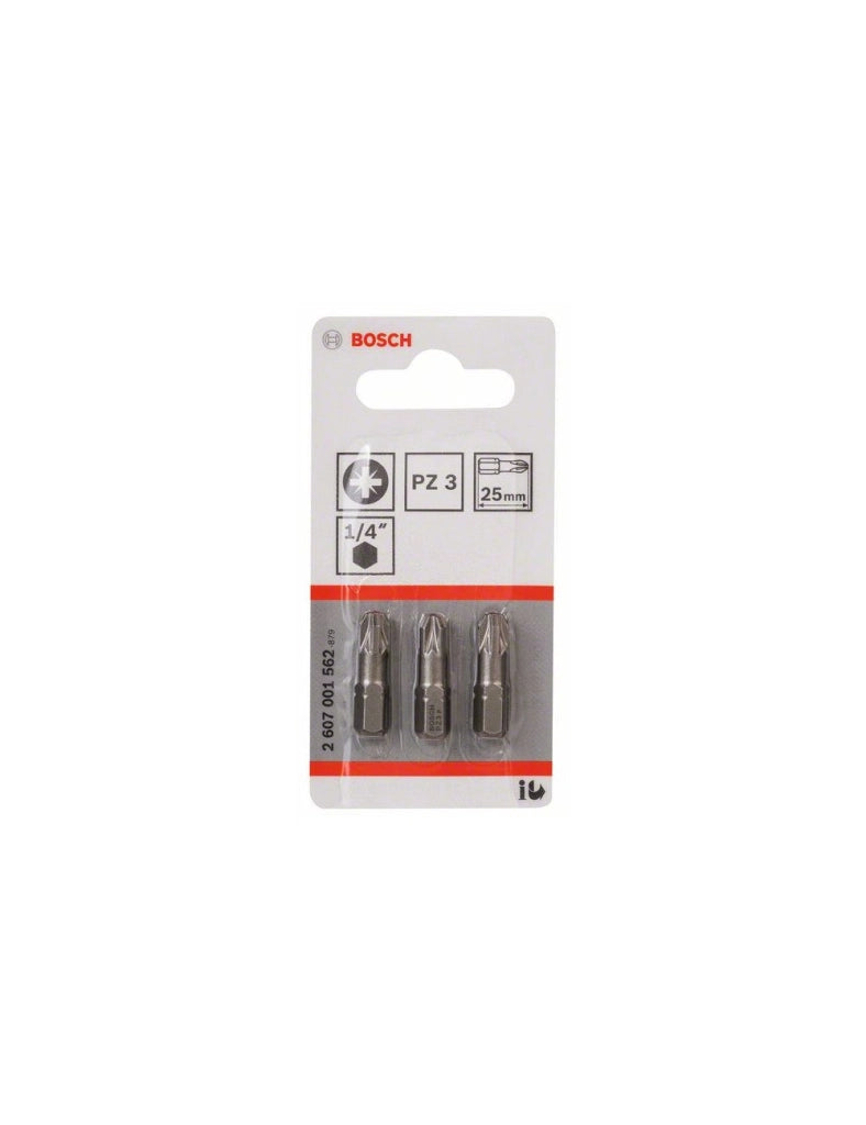 2607001562 - Kit 3 inserti da avvitamento extra duro PZ 3, 25 mm