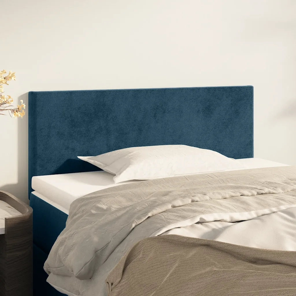 Testiera | Testata Blu Scuro 100x5x78/88 cm in Velluto