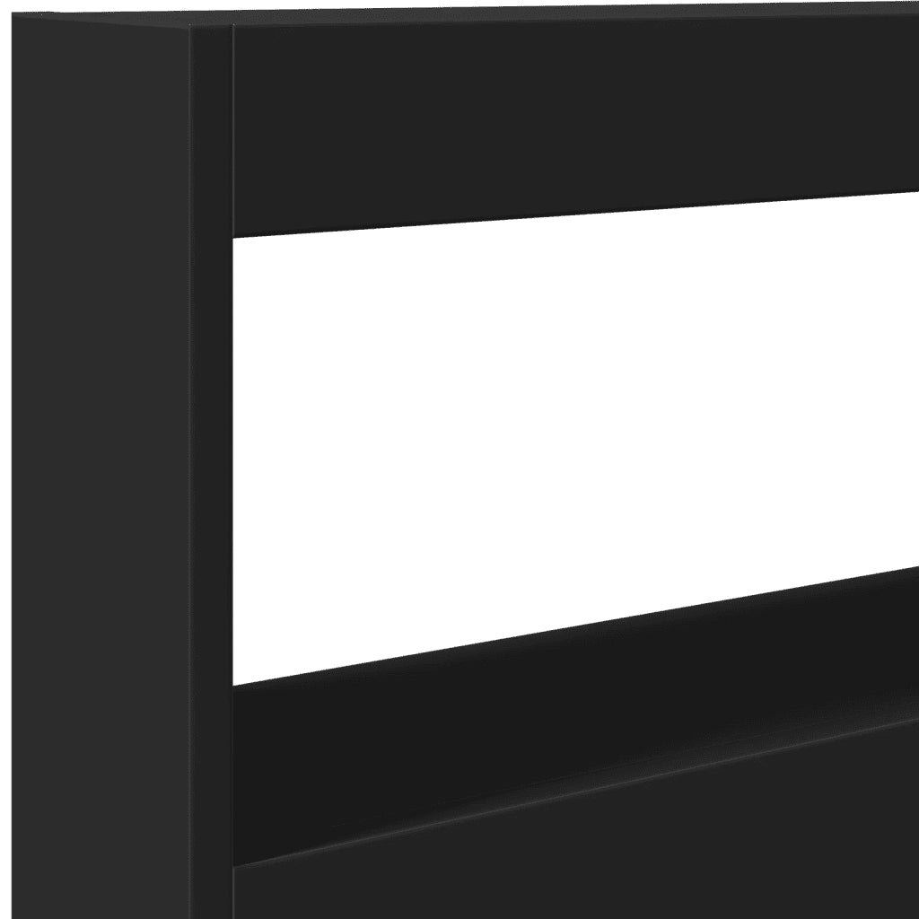 Testiera | Testata con Contenitore a LED Nera 100x17x102 cm