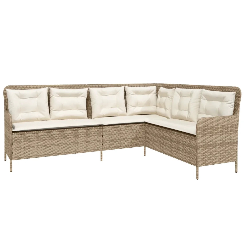 Set Divani da Giardino 2 pz con Cuscini Beige in Polyrattan 3262086