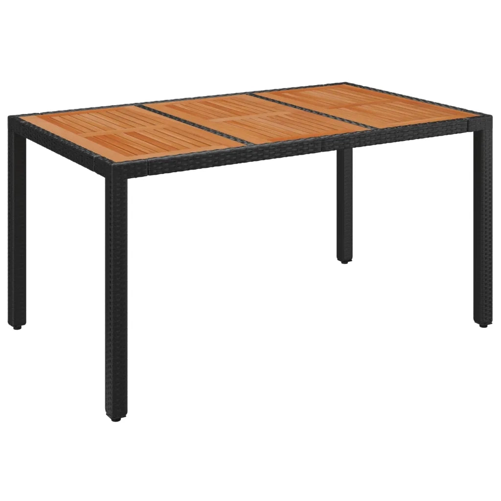 Set da Pranzo da Giardino 5 pz Nero con Cuscini in Polyrattan 3212224