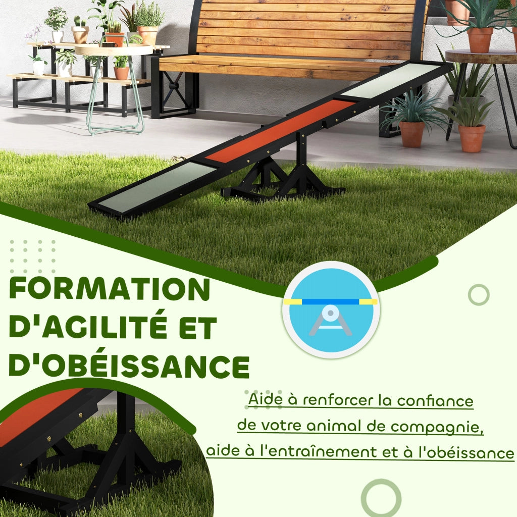 Agility Sport per Cane con Altalena ¨C zephmum ¨C Legno di Abete Grigio Nero