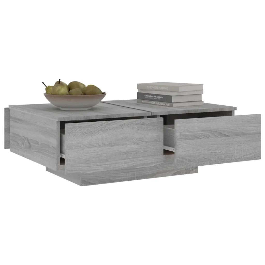 Tavolino da Salotto-Tavolino da soggiorno-Tavolo Grigio Sonoma 90x60x31 cm Legno Multistrato