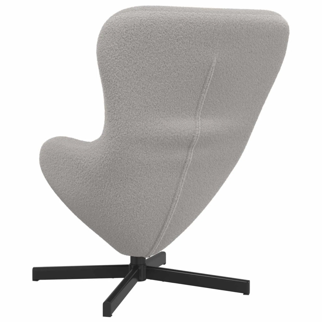 Poltrona | Sedia Relax uovo Grigio chiaro 63 x 73 x 90 cm Tessuto