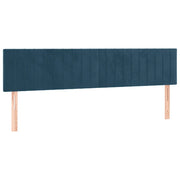 Testiera | Testata Blu Scuro 200x5x78/88 cm in Velluto