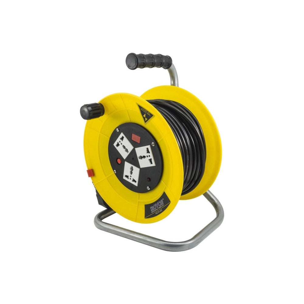 Trade Shop - Prolunga Avvolgicavo Elettrico Presa Schuko 3 Prese Cavo 50 Mt Metri Rcr-50 -