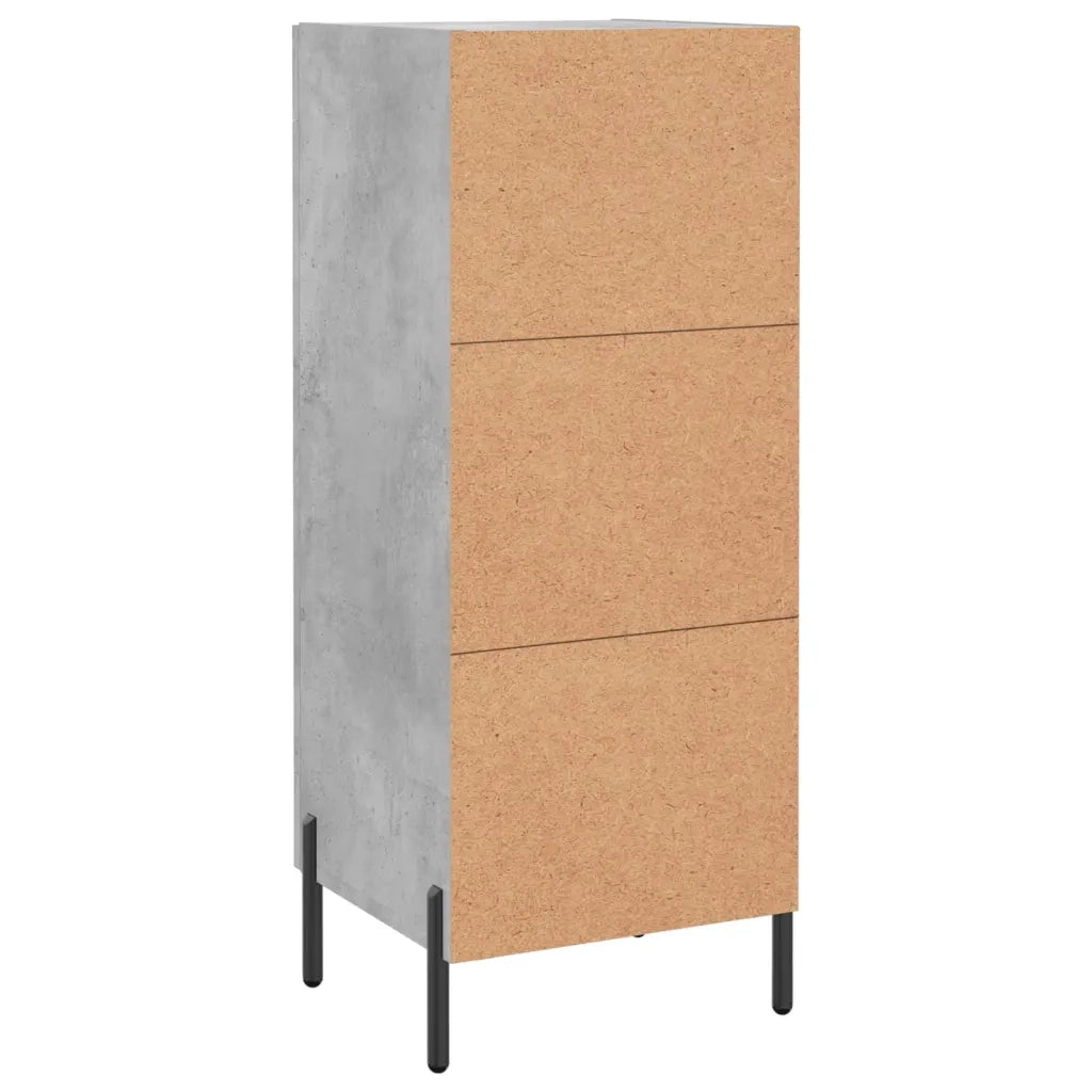 Credenza Grigio Cemento 34,5x34x90 cm in Legno Multistrato 830456