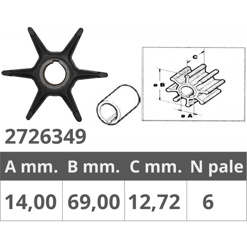 GIRANTE EVINRUDE 2T 9.5-10HP EVINRUDE IMPELLER