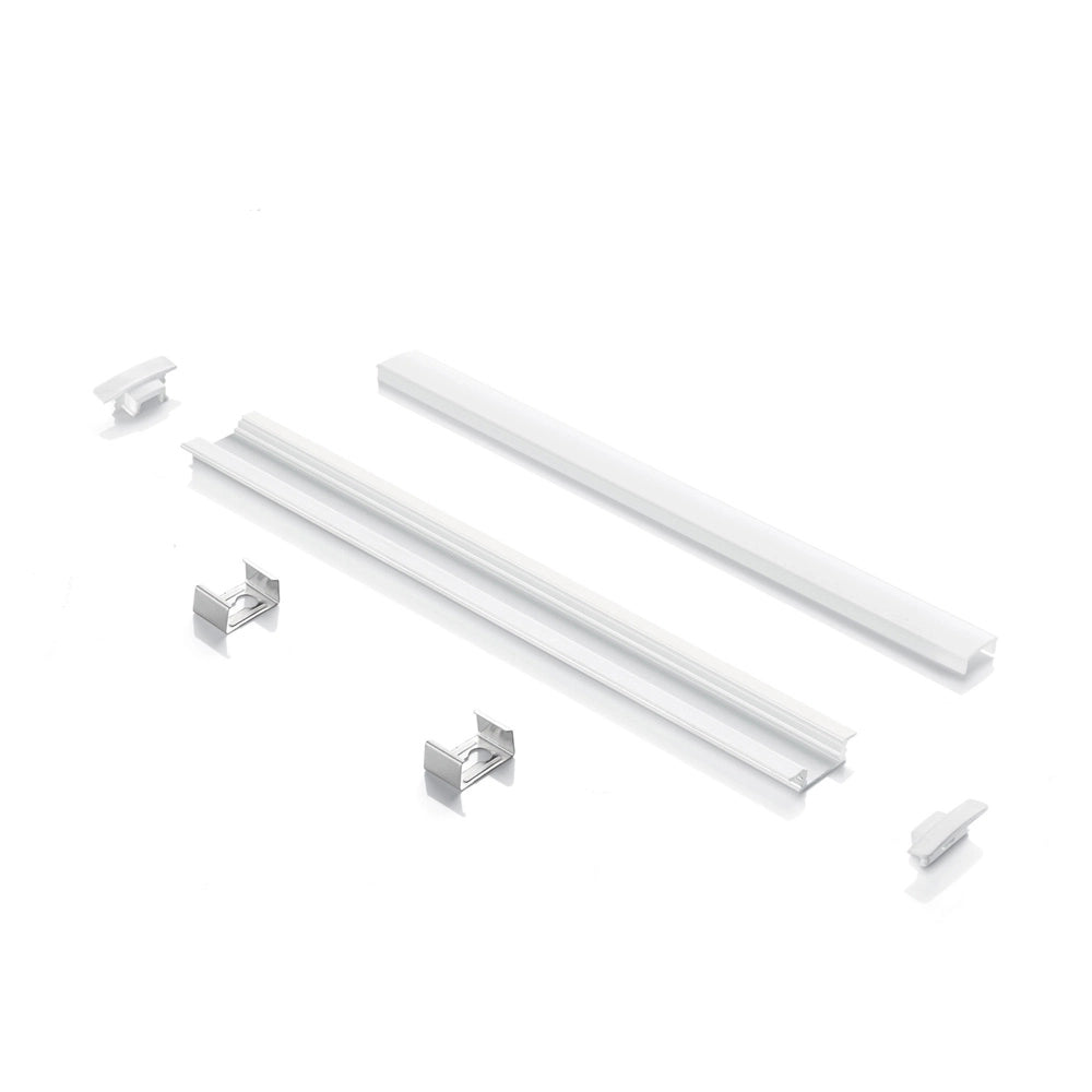 Profilo Slot Metallo Bianco Trim D25X5 300Cm