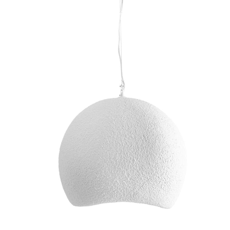 Lampada a sospensione Maxlight Pierre bianca irregolare Ø70 E27