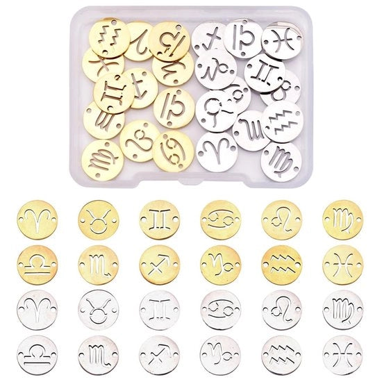 Set di 12 figure di costellazioni per creare gioielli