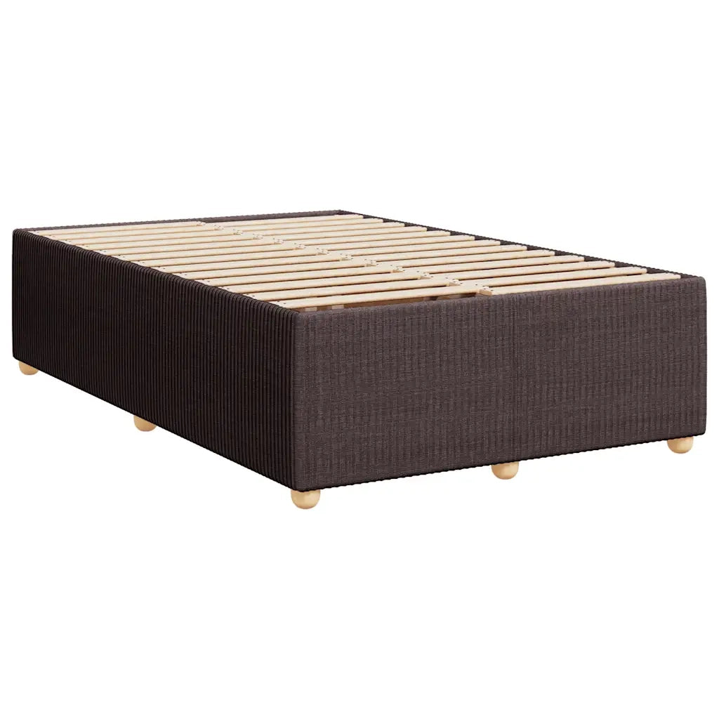 Giroletto a Molle con Materasso Marrone Scuro 120x190cm Tessuto 3289712