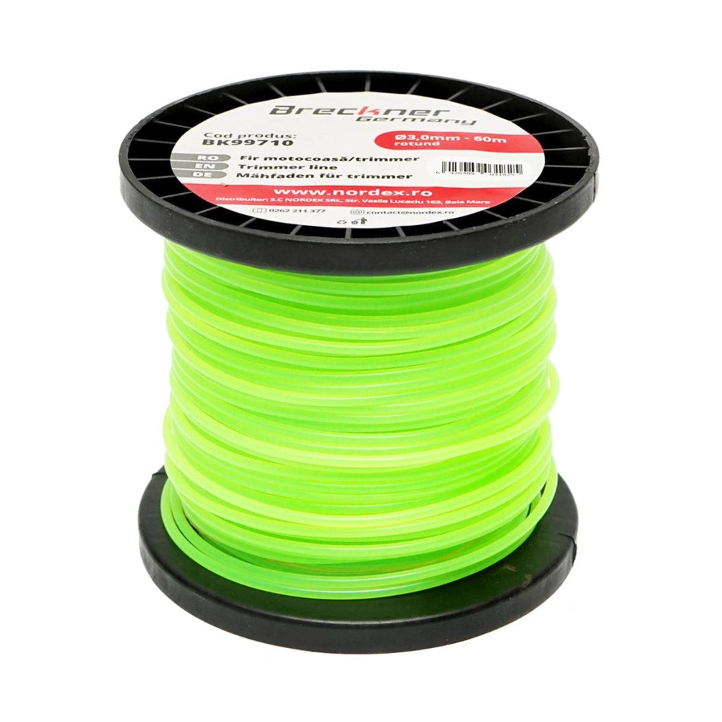 Filo per decespugliatore 3 mm x 60 mt, Filo tondo per decespugliatore Breckner Germany