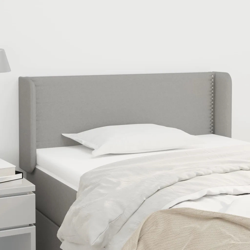 Testiera ad Orecchio Grigio Chiaro 103x16x78/88 cm in Tessuto 3118618