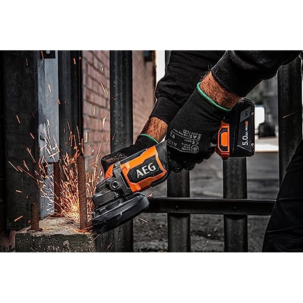 SMERIGLIATRICE ANGOLARE Ø125mm BRUSHLESS 18V A BATTERIA BEWS18-125BLPX2-0 AEG