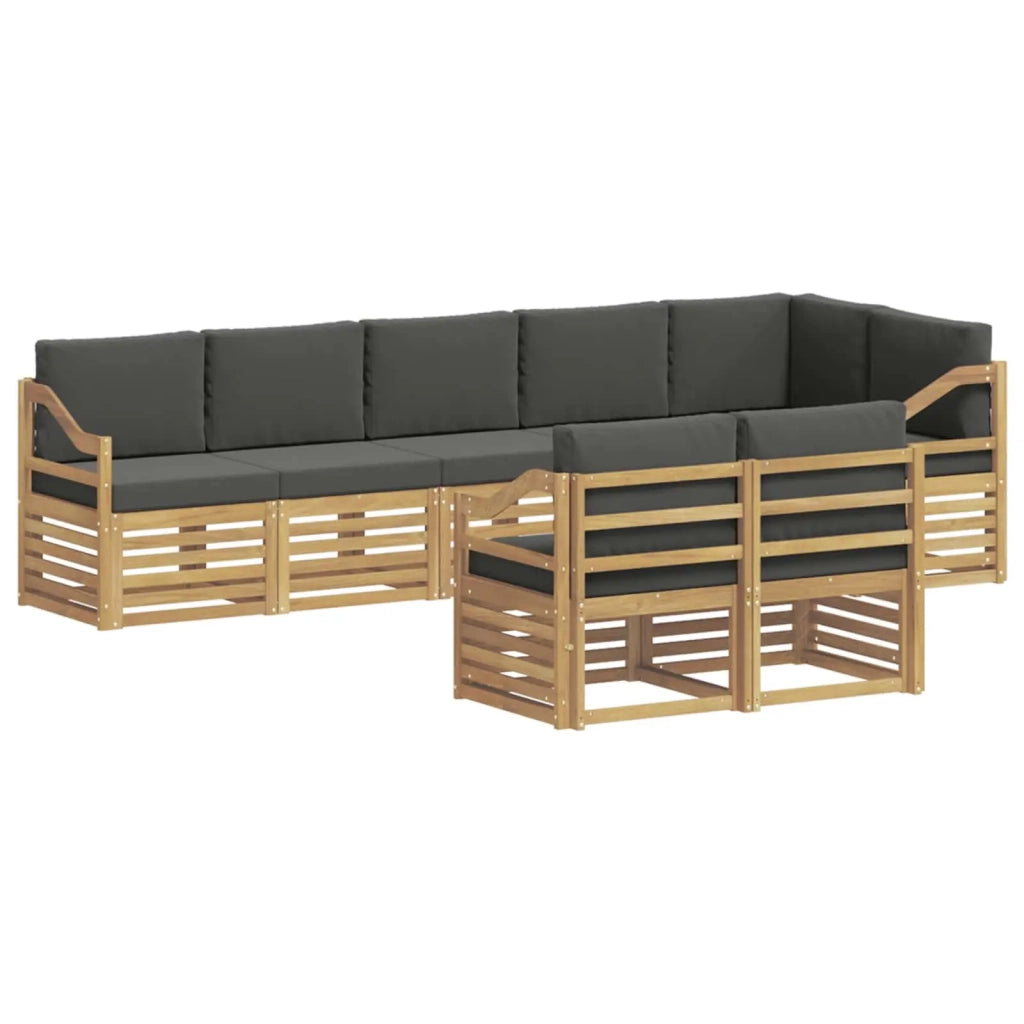 Set di divani da esterno 8 pcs Bianco e Antracite 3392052