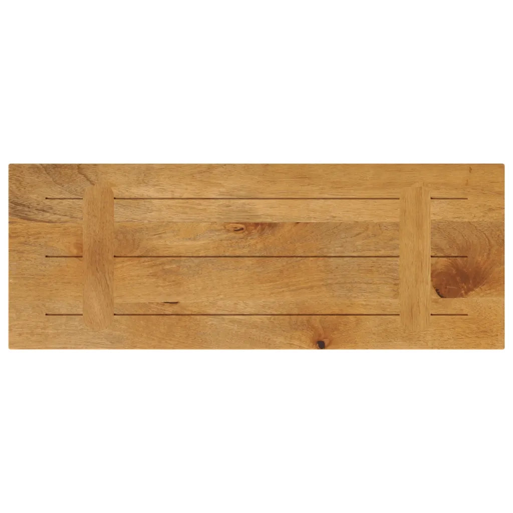 Piano per Tavolo 80x40x3,8 cm Rettangolare Legno Massello Mango 371643
