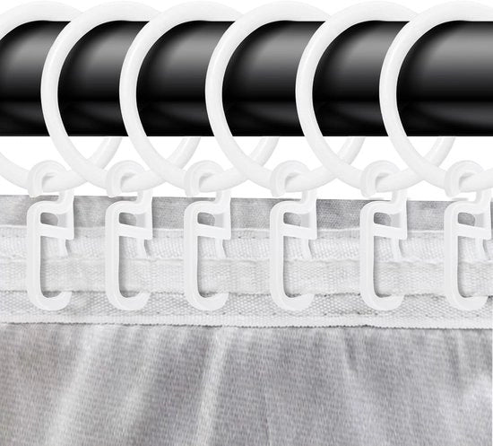 Anelli per tende - 70 pezzi - plastica - 30 mm