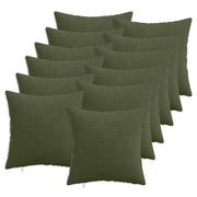 Federa 12 pcs HEERLEN Verde 45 x 45 cm corduroy 910419