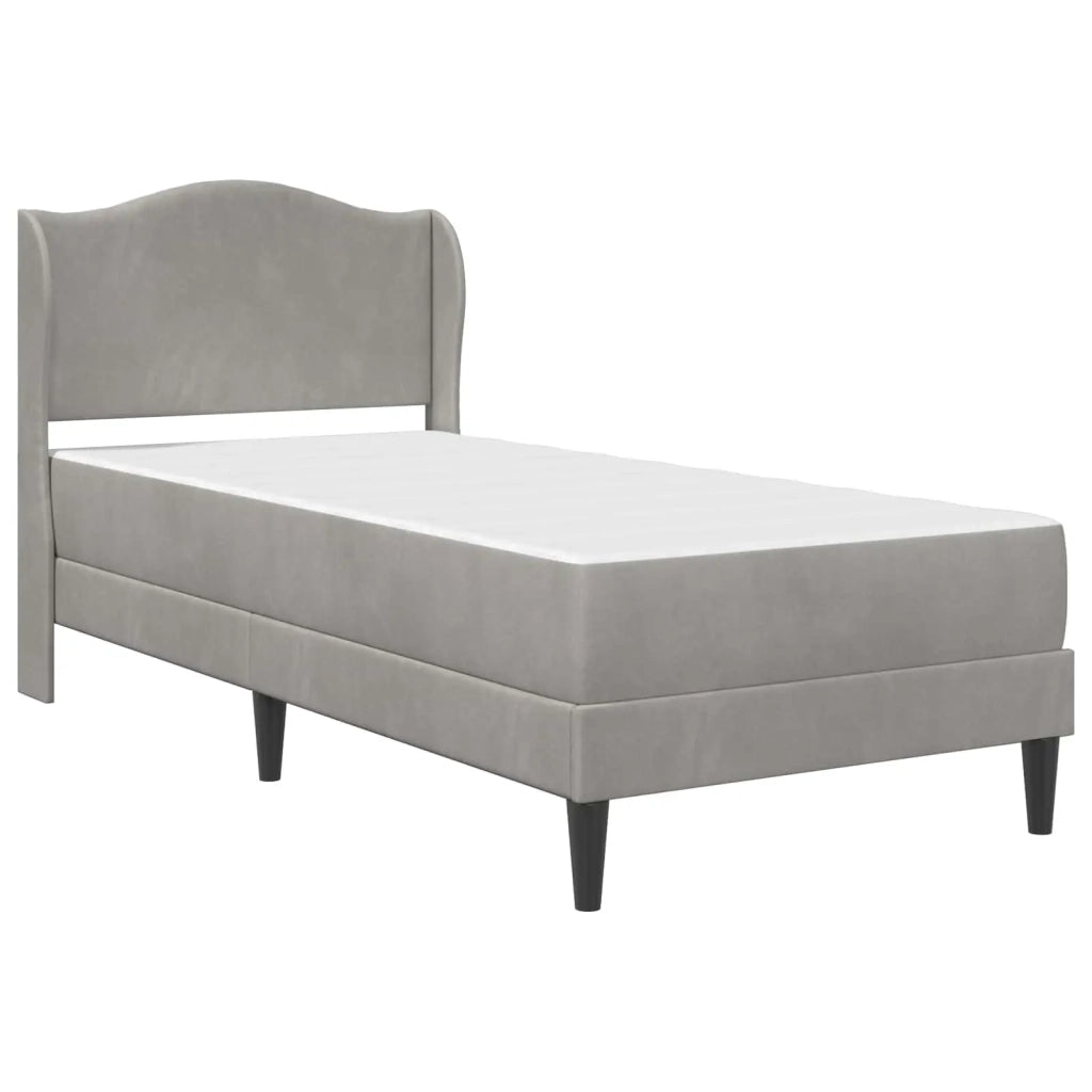 Letto singolo | Letto per adulti | Struttura del letto Grigio Chiaro 100 x 200 cm Velluto
