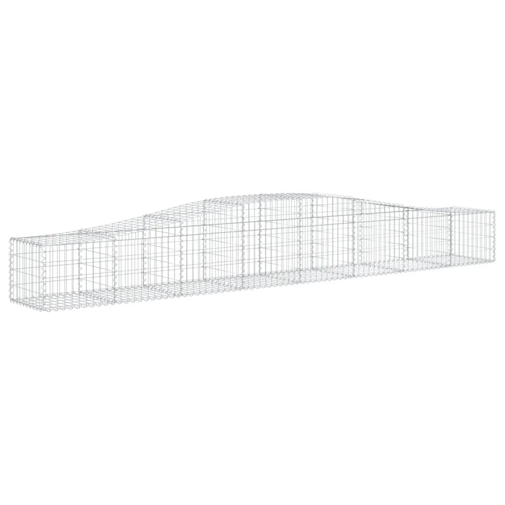 Cesto Gabbione ad Arco 400x50x40/60 cm Ferro Zincato