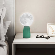 Lampada da Tavolo Luna 3D ¨C Xylo ¨C 3 Colori 10 Luminosit¨¤ ABS ?15x28cm Bianco Verde