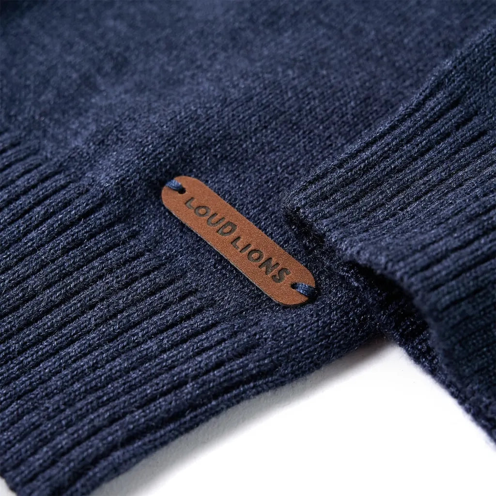 Maglione per Bambini Lavorato a Maglia Blu Marino 116 14501