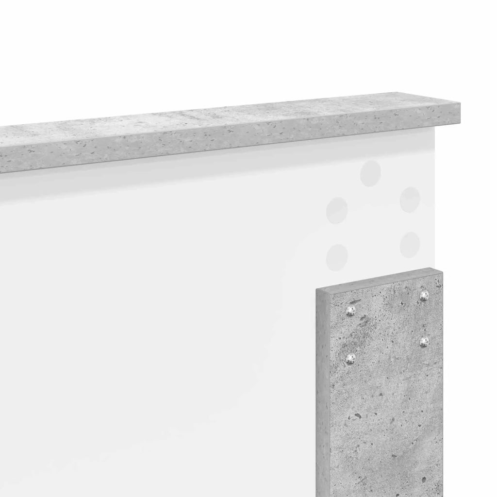 Testiera | Testata con Testiera | Testata Grigio cemento 140 cm Legno multistrato