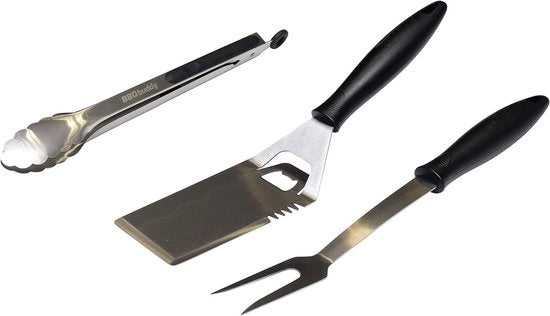Accessori per griglia - Set di accessori 3 pezzi con forchetta, pinza e cucchiaio