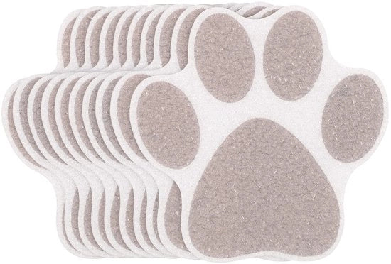 10 Sticker antiscivolo per bagno, zoccoli di gatto e cane, decorativi e sicuri per bagno, cucina, scale, superfici lisce, grigio, Peva