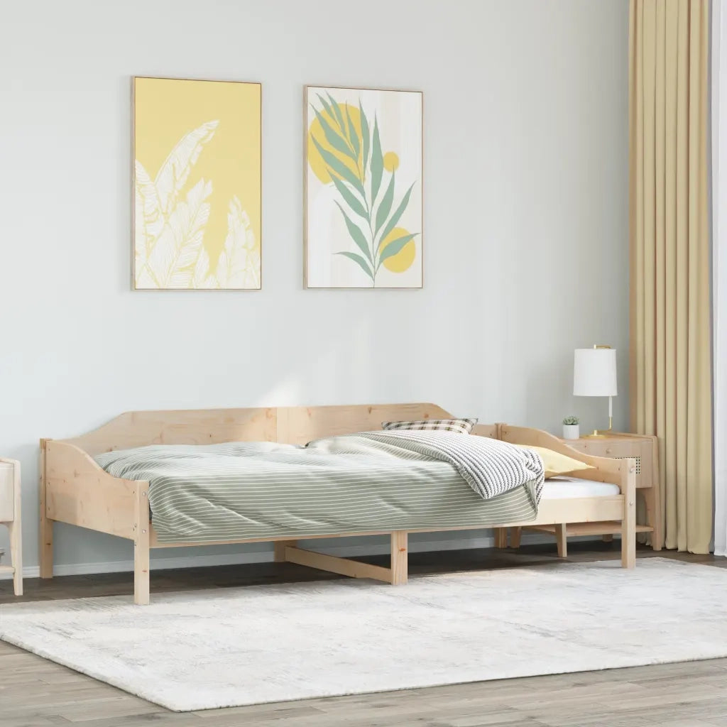 Letto senza Materasso-Struttura Letto 90x200 cm in Legno Massello di Pino 237703