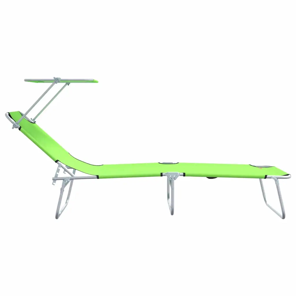 2 pz Lettino Prendisole | Sdraio da giardino | Lettino da sole Verde 58 x 188 x 77cm Poliestere