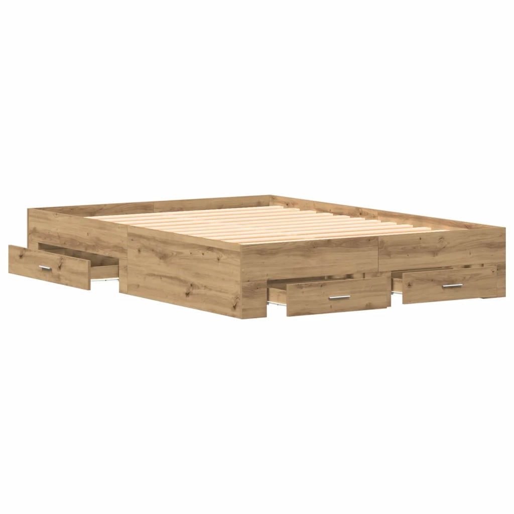 Struttura del letto Rovere artigianale 140 x 190 cm 3333973