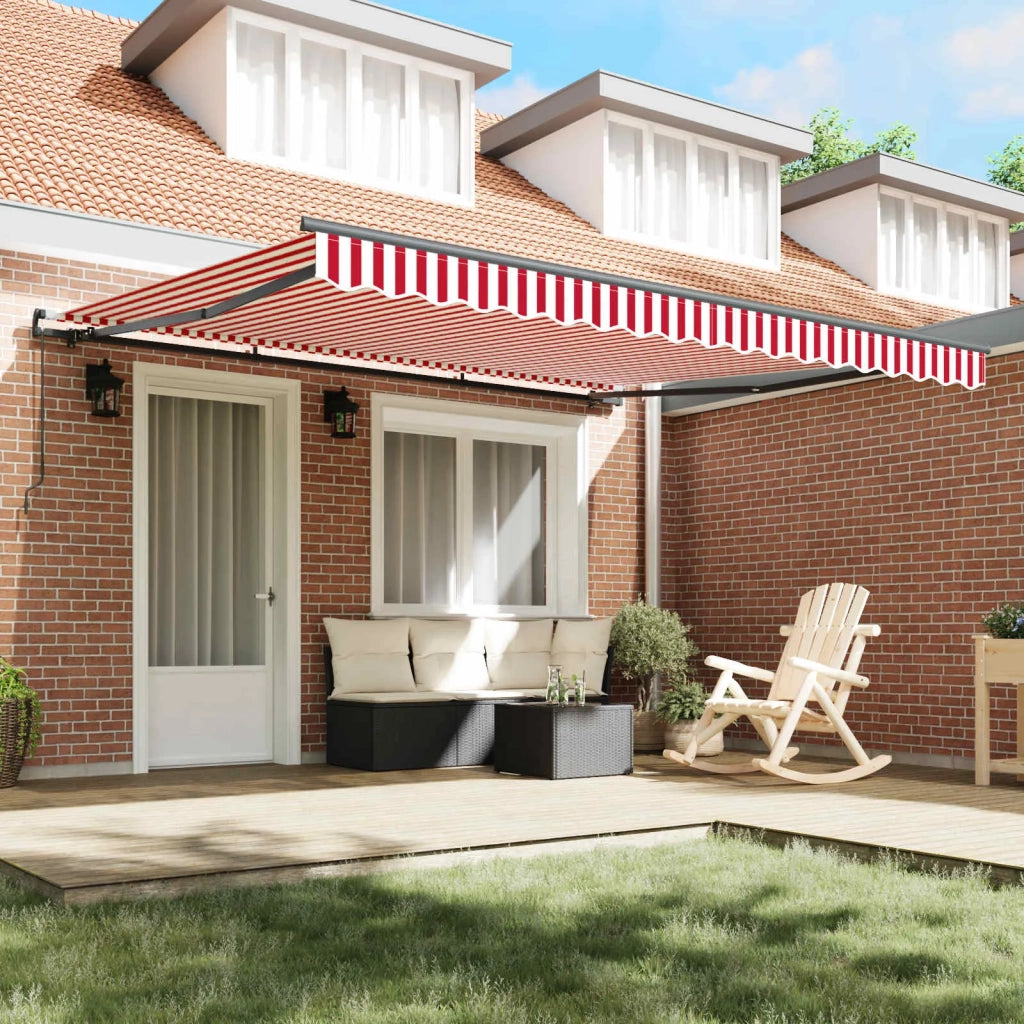 Tenda Retrattile Rosso e Bianco 400 × 350 cm 3330755