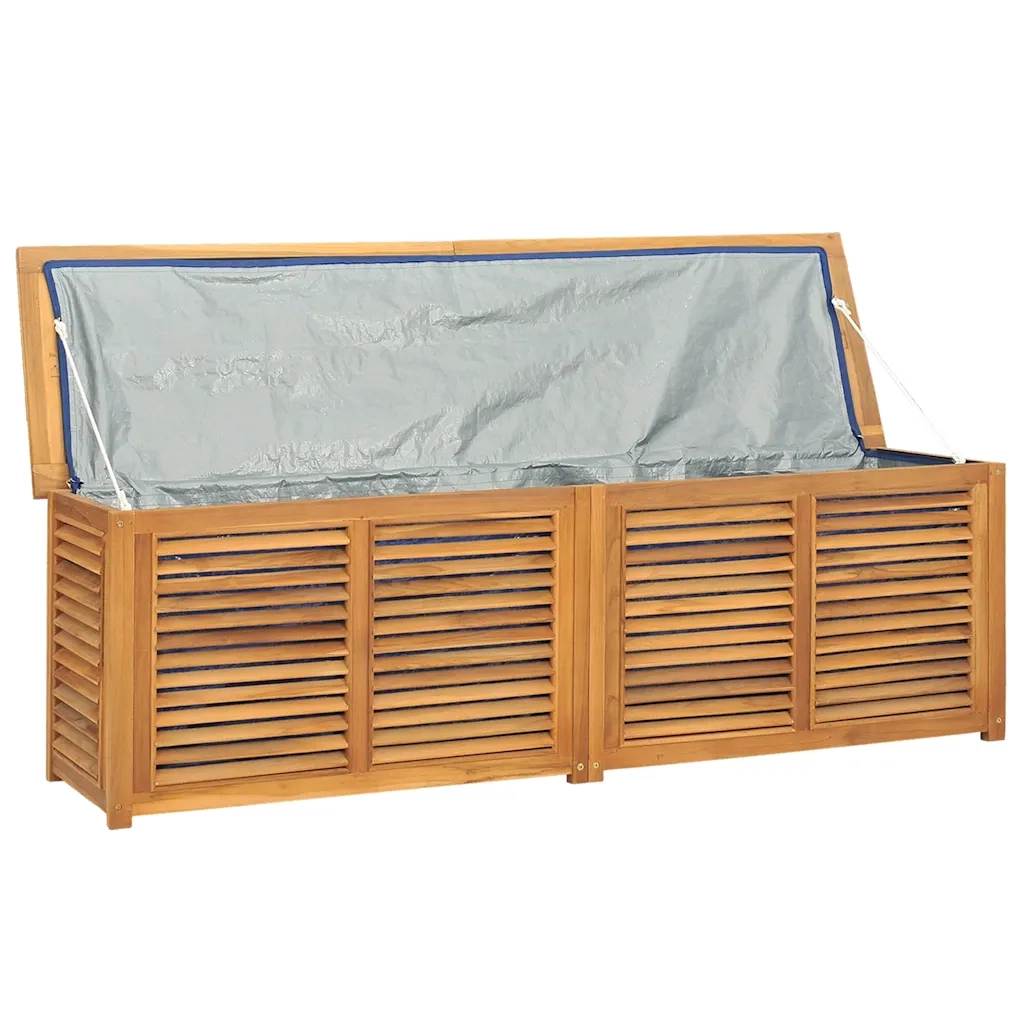Contenitore Giardino con Borsa 175x50x55 cm Legno Massello Teak 363273