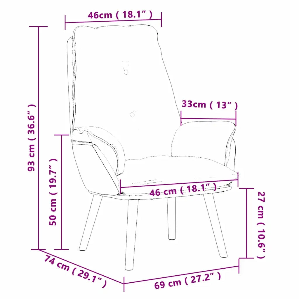 poltrona Nero 69 x 74 x 93 cm Tessuto e compensato 42001852