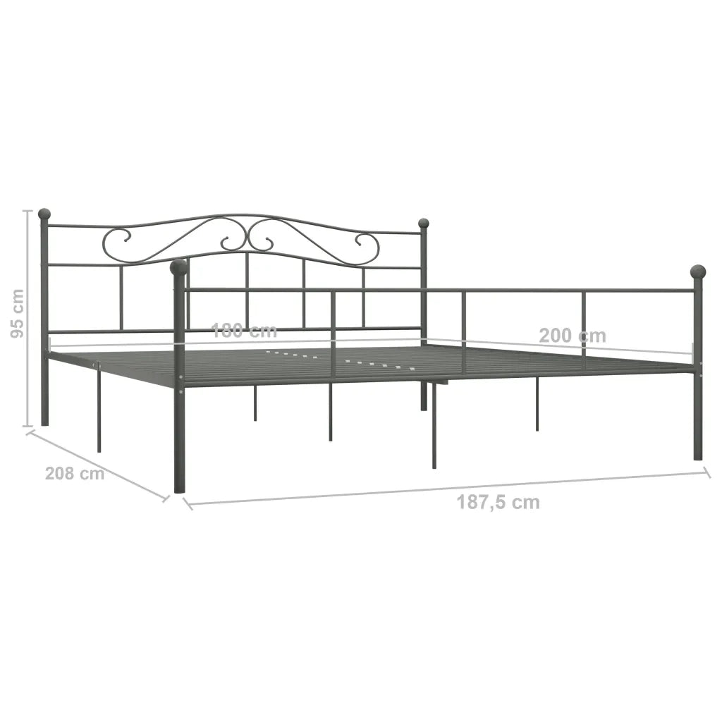 Giroletto Grigio in Metallo 180x200 cm 284535