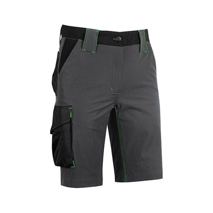 U-Power FU196RL Mercury Bermuda da Lavoro Uomo Slim Fit Stretch Idrorepellente 86% Nylon 14% Spandex colore Grigio Verde