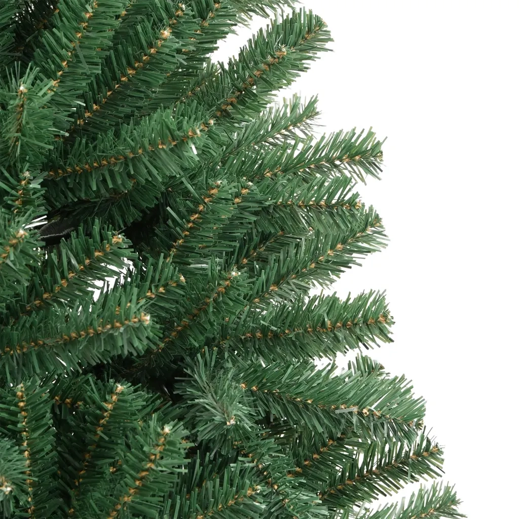 Albero di Natale | Decorazioni natalizie Artificiale Incernierato con Base Verde 210 cm