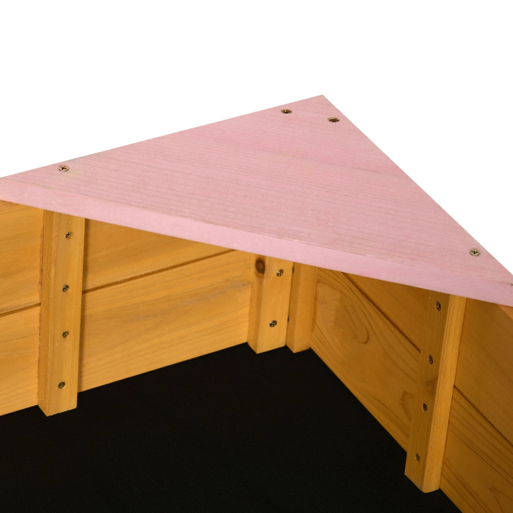 Sabbiera Legno Abete 4 Bambini Giardino ¨C Xylo ¨C 109x109x19.8 cm
