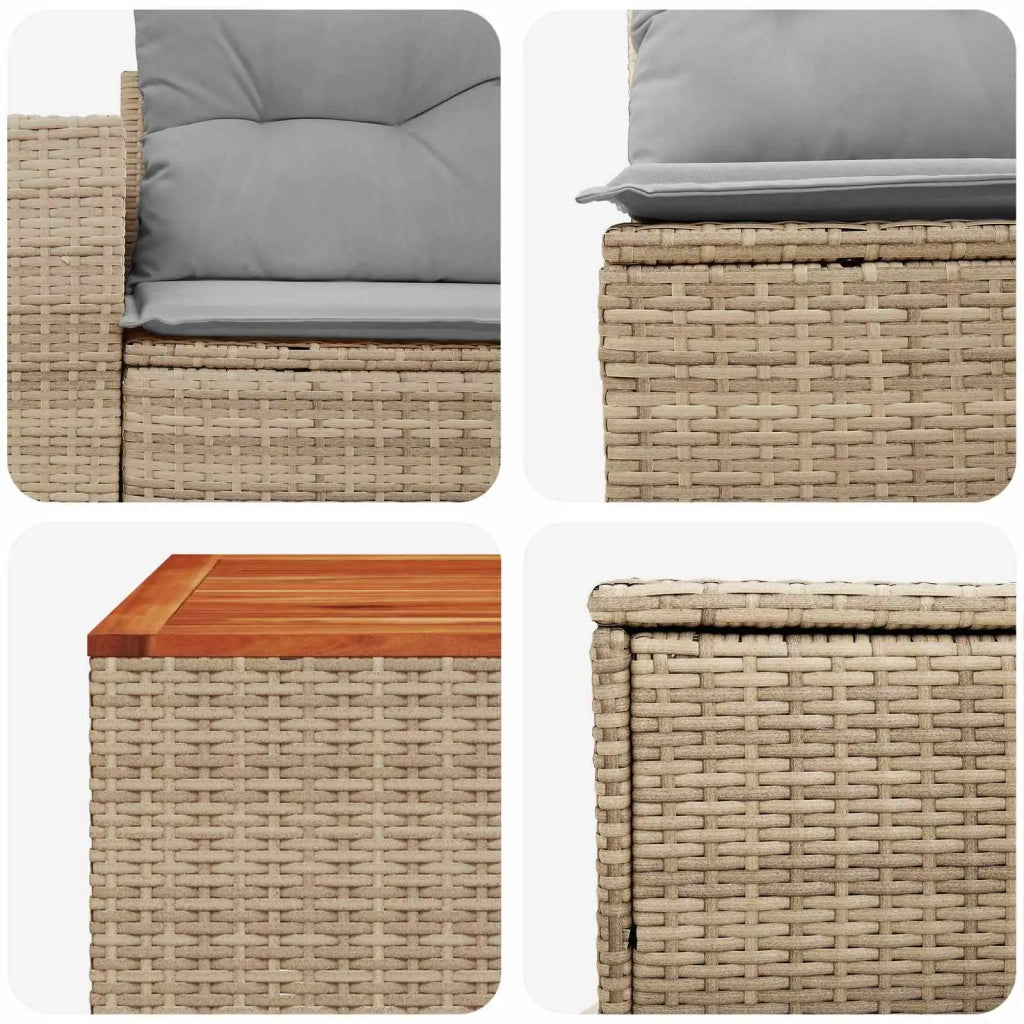 Set di divani 6 pz Beige e Grigio Chiaro 3447525