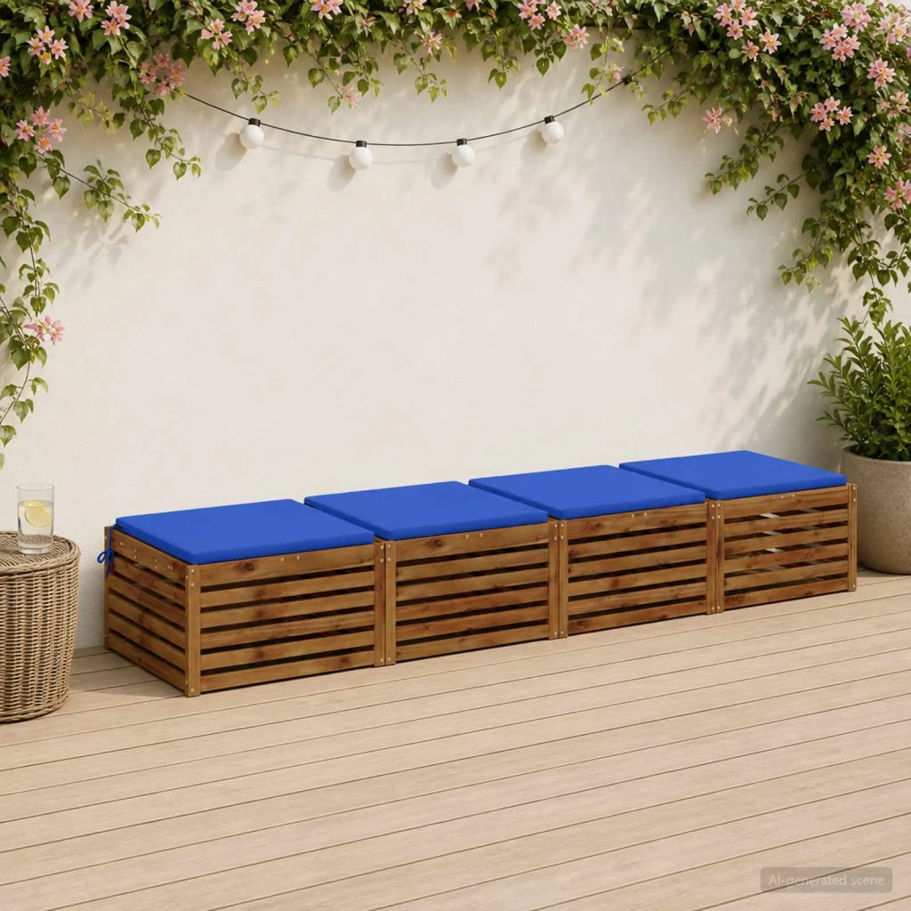 Cuscini per Sedia in 4 Pezzi SOEST 4 pz 100% Poliestere 944966