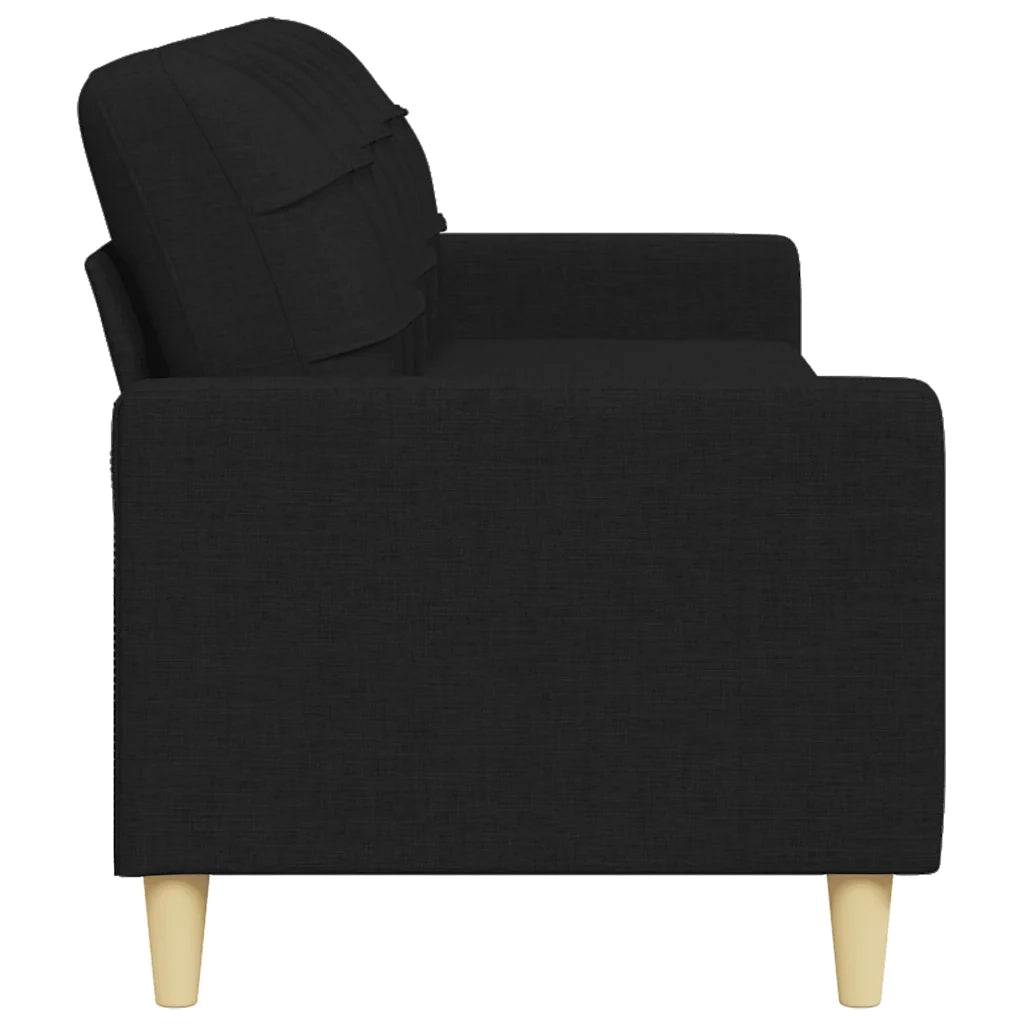 Divano a 3 Posti-Sofa 3 Posti Nero 210 cm in Tessuto