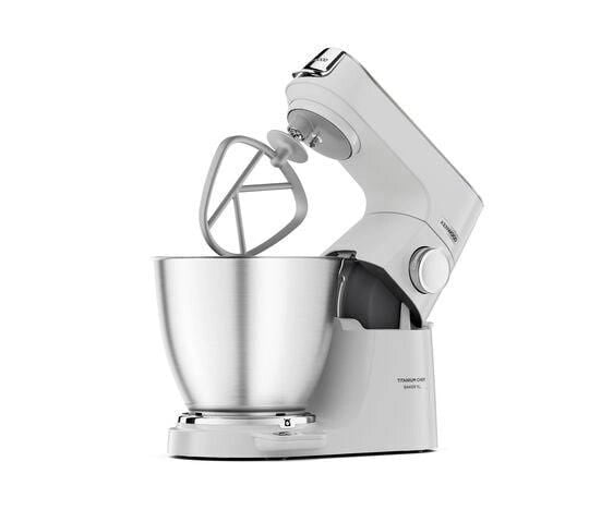 Kenwood KVL65.001WH Titanium Chef Baker XL Lite Impastatrice Planetaria 1200W ciotola 7L bilancia integrata 6 velocita' colore Bianco