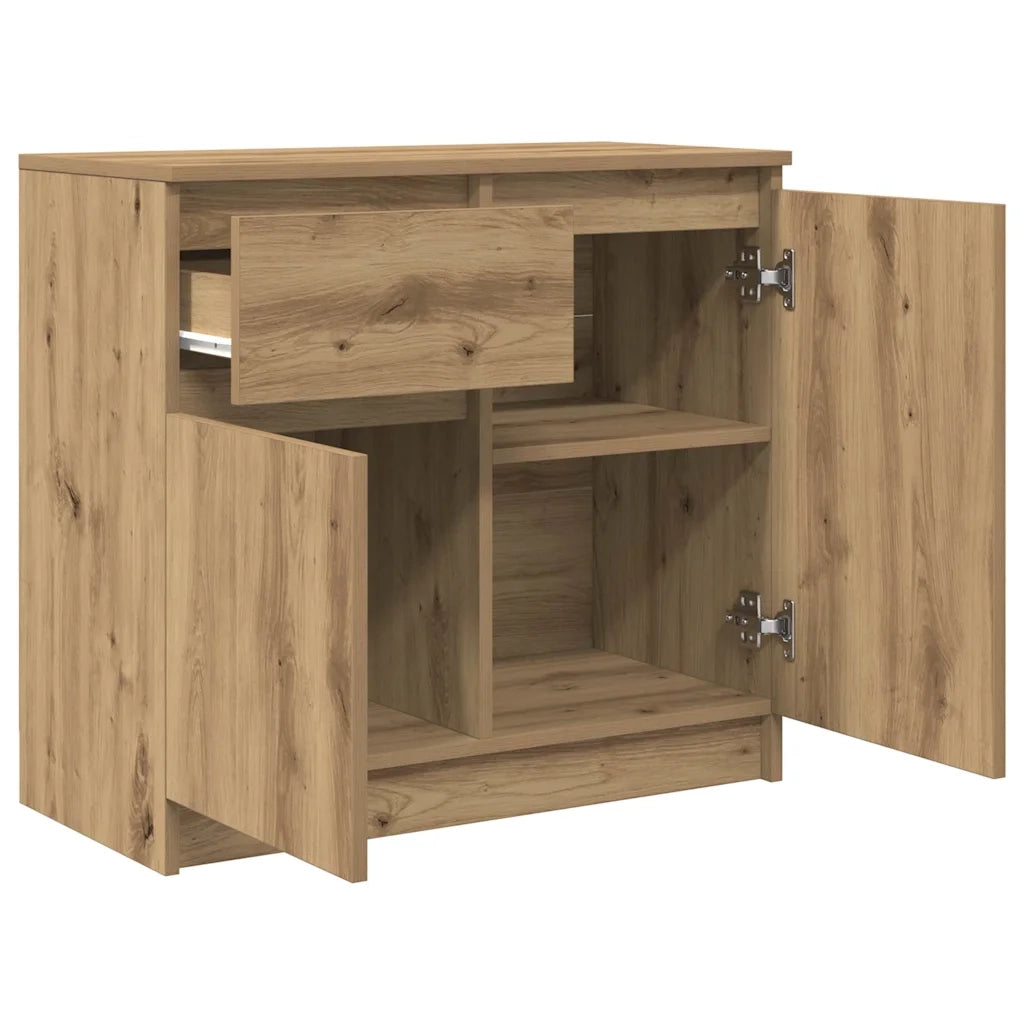 Credenza | Madia | Buffet da pranzo | Armadio da pranzo con Cassetto Rovere Artigianale 71x35x65 cm Truciolato