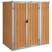 Capanno per Attrezzi Marrone 161x89x161 cm in Acciaio Zincato CFW5851367