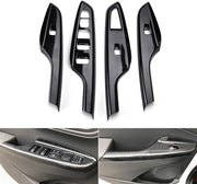 Decalcomanie a Carbon Fibra - Disegno - Rivestimento Interno - 4 pezzi - Sostenibile - Estetica Sportiva - Decorazione Interna