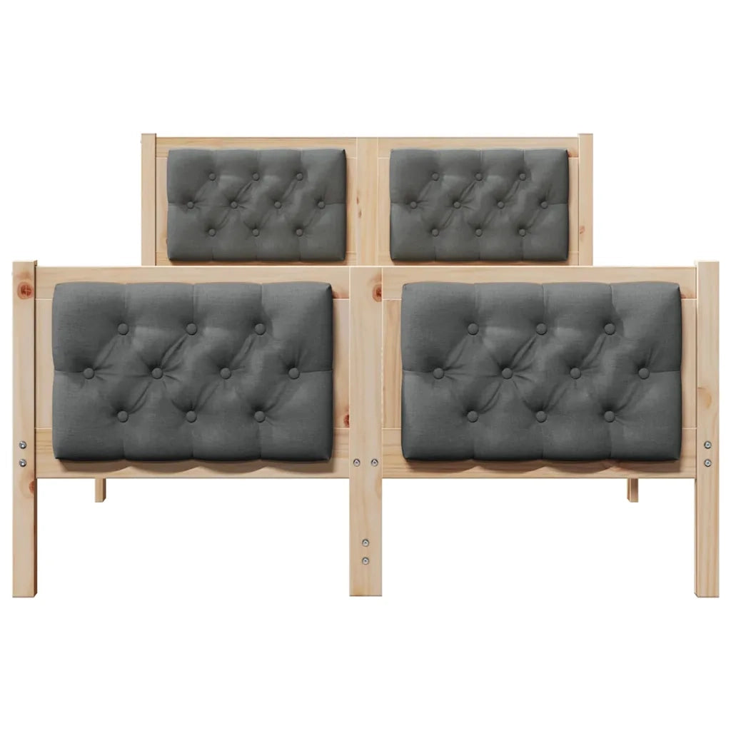 Struttura del letto Grigio scuro 120 x 190 cm Pino massello 878415